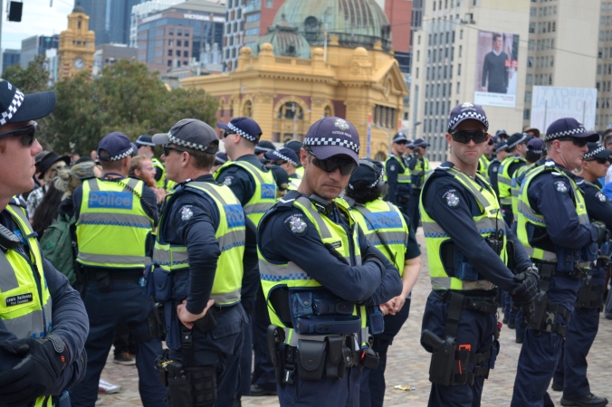 Melbourne Protest Racist Police Facist Counter Protest 2015